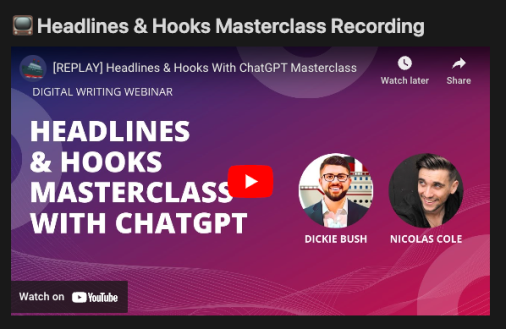 Ship30For30 – Headlines &Amp; Hooks Masterclass With Chatgpt Update